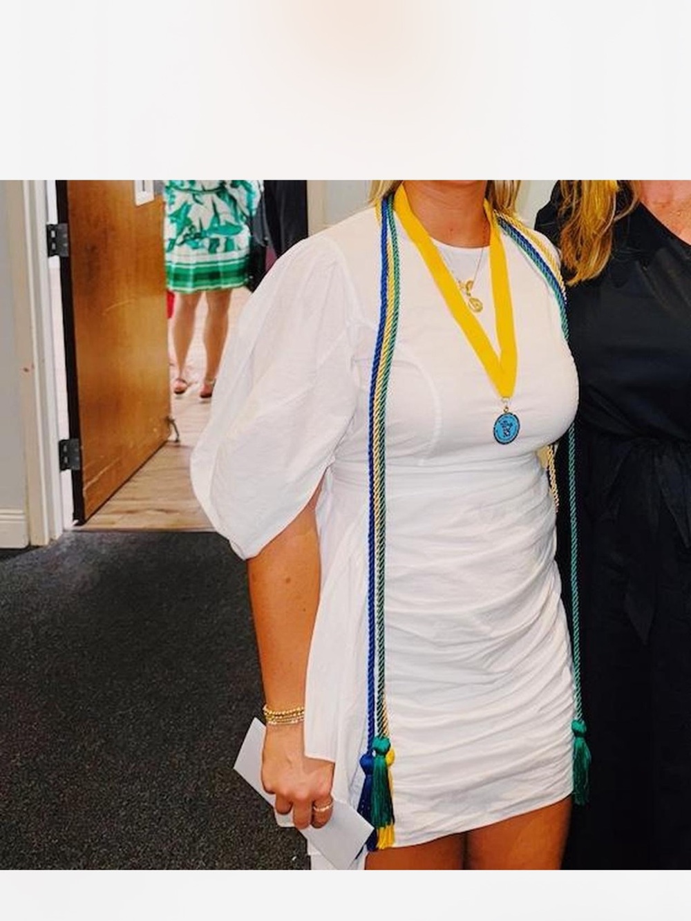 RHODE White Puff-Sleeve Mini Dress - Picture 2 of 3